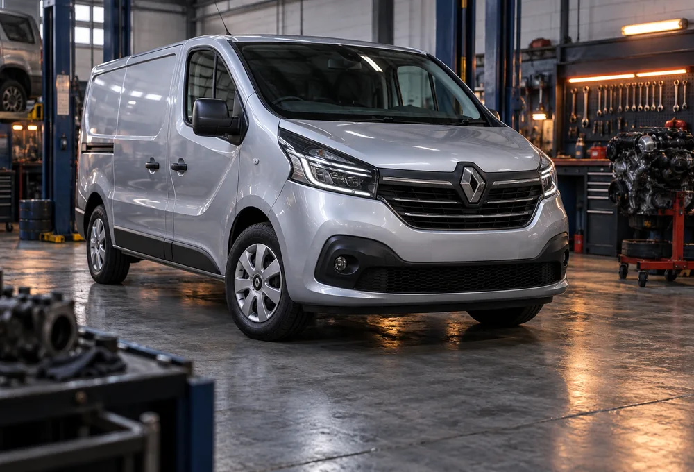 Renault Trafic van at a workshop